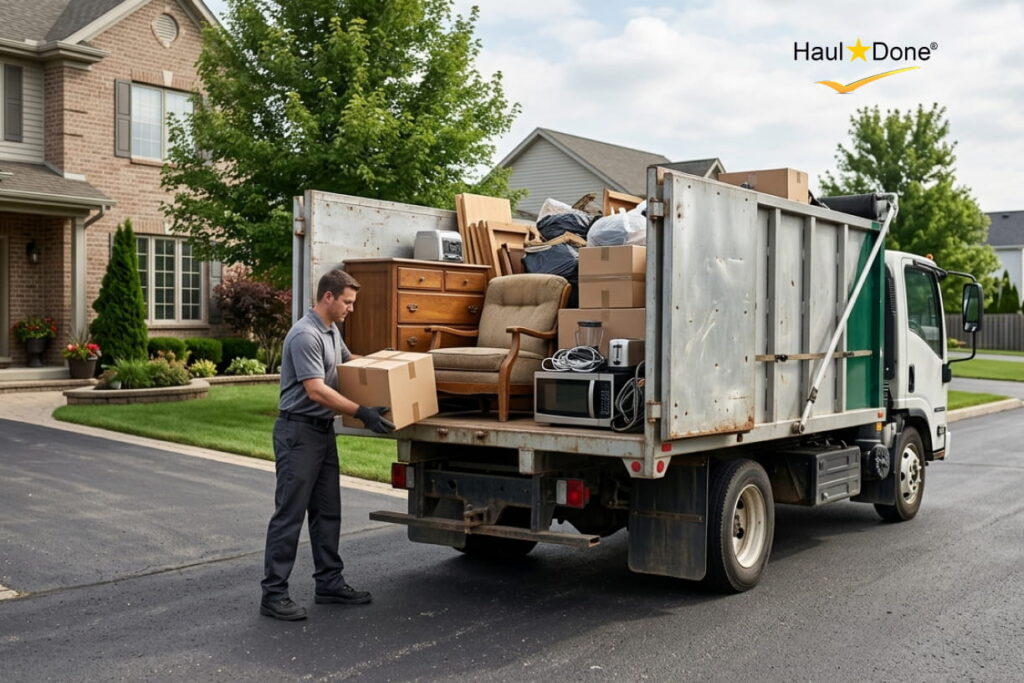 Professional junk removal and hauling services.