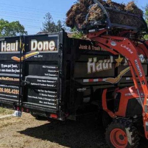 Green waste with tree and bush trimmings removal in Merced, Ca